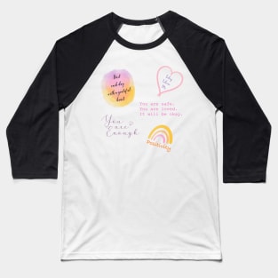 Set of Inspirational affirmation Stickers Baseball T-Shirt